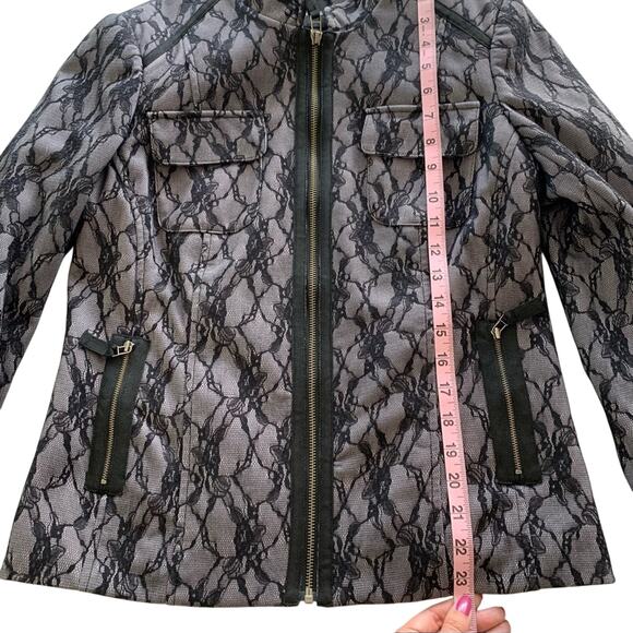 Via Penny Lane Reworked Apparel | Prince Graphic Lace Overlay Jacket Size 8 - Picture 8 of 8